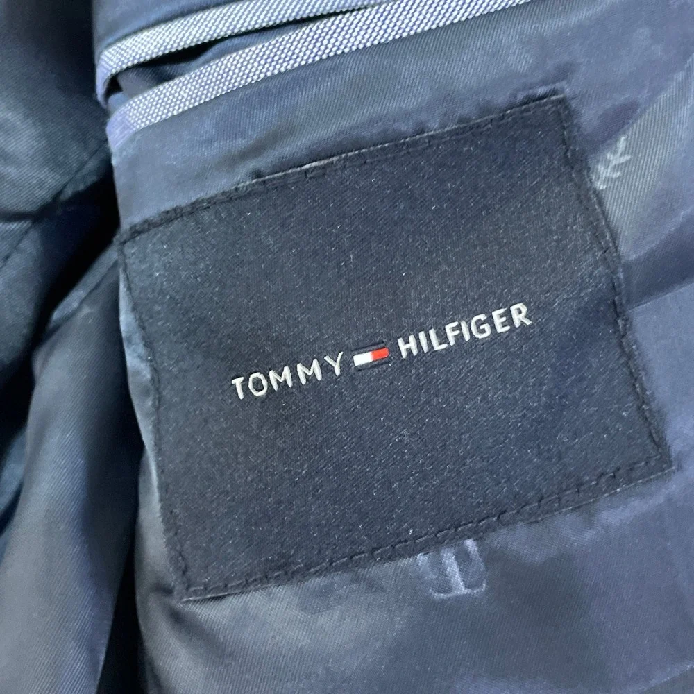 NWT Tommy Hilfiger Men's 36S Blue Corduroy Elbow Patch Blazer Jacket Cotton